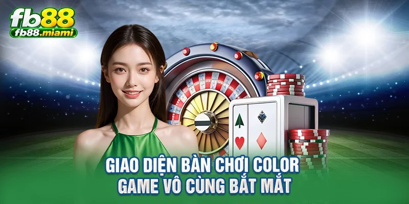 Giao diện bàn chơi Color game vô cùng bắt mắt