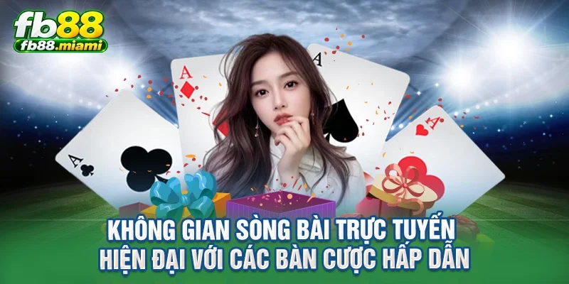 Không gian sòng bài trực tuyến hiện đại với các bàn cược hấp dẫn